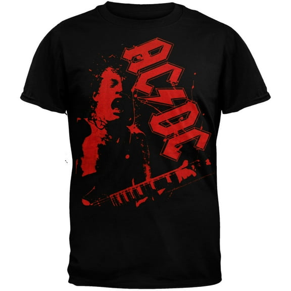 AC/DC Men's Angus Splatter All-Over Short Sleeve T Shirt