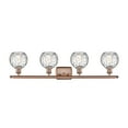 thumbnail image 4 of Innovations Lighting  Athens Water Glass - 4 Light 36" Bath Vanity Light - 6"Shade Antique Copper Finish/Clear Water Glass, 4 of 5