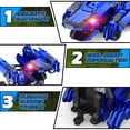 thumbnail image 2 of Allaugh 2.4Ghz Remote Control Car Robot Dinosaur Transform RC Cars with 360 °Rotation One Button Deformation Car Toy Gifts for Boys Age 4-7 8-12, 2 of 7