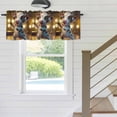 thumbnail image 5 of Kitchen Valances for Window, Countryside Cows with Headphones Light Filtering Rod Pocket Valance Curtain, Farm Funny Animal Art Short Curtains Window Topper for Bedroom Bathroom Living Room 60x18in, 5 of 9