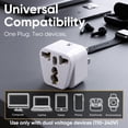 thumbnail image 3 of Adaptador de viaje Unidapt UK a US, paquete de 2, enchufe universal, 3 of 6