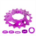 thumbnail image 1 of Kit de Conversión de Volante de Inercia de una Sola Velocidad Piñón de Bicicleta de Carretera con Piñón de Casete 18T para Cadena de Rueda Libre Púrpura, 1 of 9