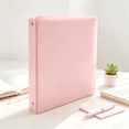 thumbnail image 3 of Plastic Folders 3 Ring Binder, Macaron Color PP Document Organizer with Clear View Cover, Binder for Notebook Storage and Office Work Organization, 3 of 5