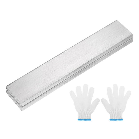 2 Pack 304 Stainless Steel Flat Bar 5/32" Thickness, 13/16" Width, 4" Length, Brushed Finish Trim Strips Sheet