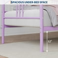 thumbnail image 4 of Memoryfield Twin Metal Daybed, Metal Sofa Bed Frame with Arched Headboard & Steel Slat Support, Guest Sofa Bed, No Box Spring Required, Purple, 4 of 8