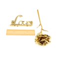 thumbnail image 4 of Flores Artificiales Rosa Foil Rose Flor Artificial Con Caja De Regalo Y Soporte Regalo único Dorado Oro Magideal Flores Artificiales Rosa, 4 of 7