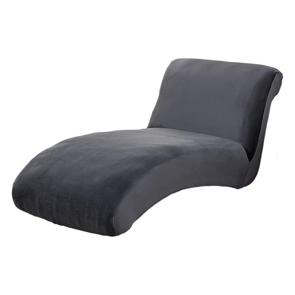 veasfak Machine Washable Chaise Lounge Cove Easy Care Polyester Decorative Non-Slip Cozy Dark Gray