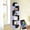 Black, variant on Corner Shelf, 5 Tier Corner Shelf Wall Mounted with Light, Corner Floating Shelves, Corner Bookshelf Stand for Bedroom, Bathroom, Living Room, Kitchen, (Rustic Brown)