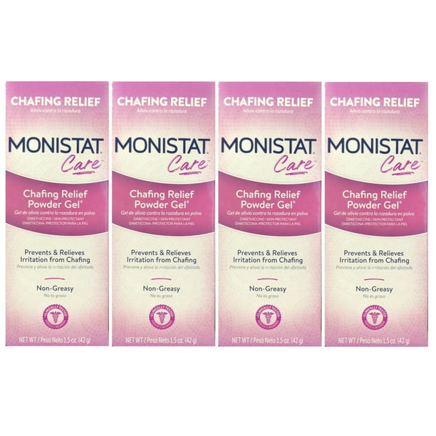 4 Pack Monistat Soothing Care Chafing Relief PowderGel, 1.5Ounce Tube