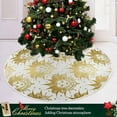 thumbnail image 6 of FMSHPON Gold Carnival Mask Xmas Christmas Tree Skirt Stand Mat for Holiday Party Decoration Indoor Outdoor 48 inches, 6 of 6
