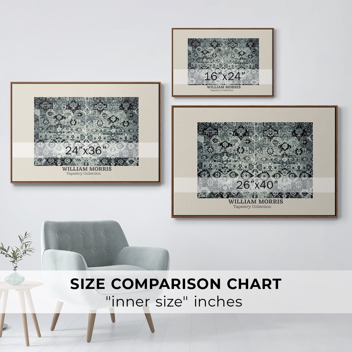 Vintage Abstract Print-XXXIV Framed in Walnut Wood Gallery Wrapped Canvas 17 in. x 25 in.