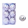 thumbnail image 2 of FastXmas 12 Pcs Christmas Tree Hanging Ornaments, Christmas Decorations 2.36" Striped Glitter Decorative Ball Pendants with Rope, Shatterproof Plastic Xmas Tree Bauble Sphere for Party Holiday, 2 of 6