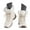 White, variant on Leozcaa Women's Winter Snow Boots Waterproof Warm Duck Boots Outdoor Non Slip Warm Cozy Mid Calf Boots