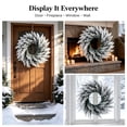 thumbnail image 5 of Christmas Snow‑Flocked Plain Wreath,15.75 Inch Artificial Winter Greenery Wreath,Front Door Entryway Wall Hanging Ornament,Festive Xmas Home Porch Decoration, 5 of 9