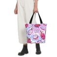 thumbnail image 5 of Salouo Dragon Fruit for Shoppers Tote for Women Foldable Handbags with Big Capacity Casual One-Shoulder Shopping Bag Hobo Bags Fit for Office/Shopping/Park, 5 of 6