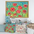 thumbnail image 3 of Designart 'Gouache Of Blooming Red Poppies' Traditional Framed Art Print, 3 of 4