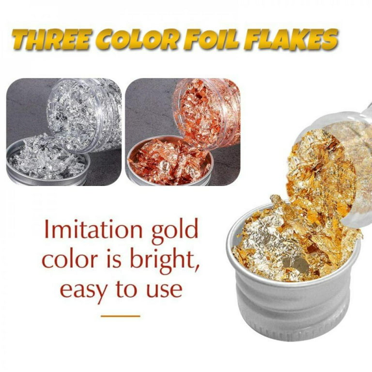 Luxury Shiny Gold Leaf Flake Resin Mold Art Decor Gold Foil Fillings  Materials
