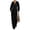 Black, variant on Szluipve 2 Piece Sets for Women Color Block 2 Piece Tracksuit Full Zip Drawstring Hoodie Side Stripe Elastic Waist Wide Leg Pants Set Casual Loose Matching Loungewear Outfit Army Green S