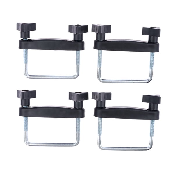 Kit de 4 Abrazaderas en Forma U para Portaequipajes Techo Coche, Clip Fijación Universal Equipaje 8 cm.