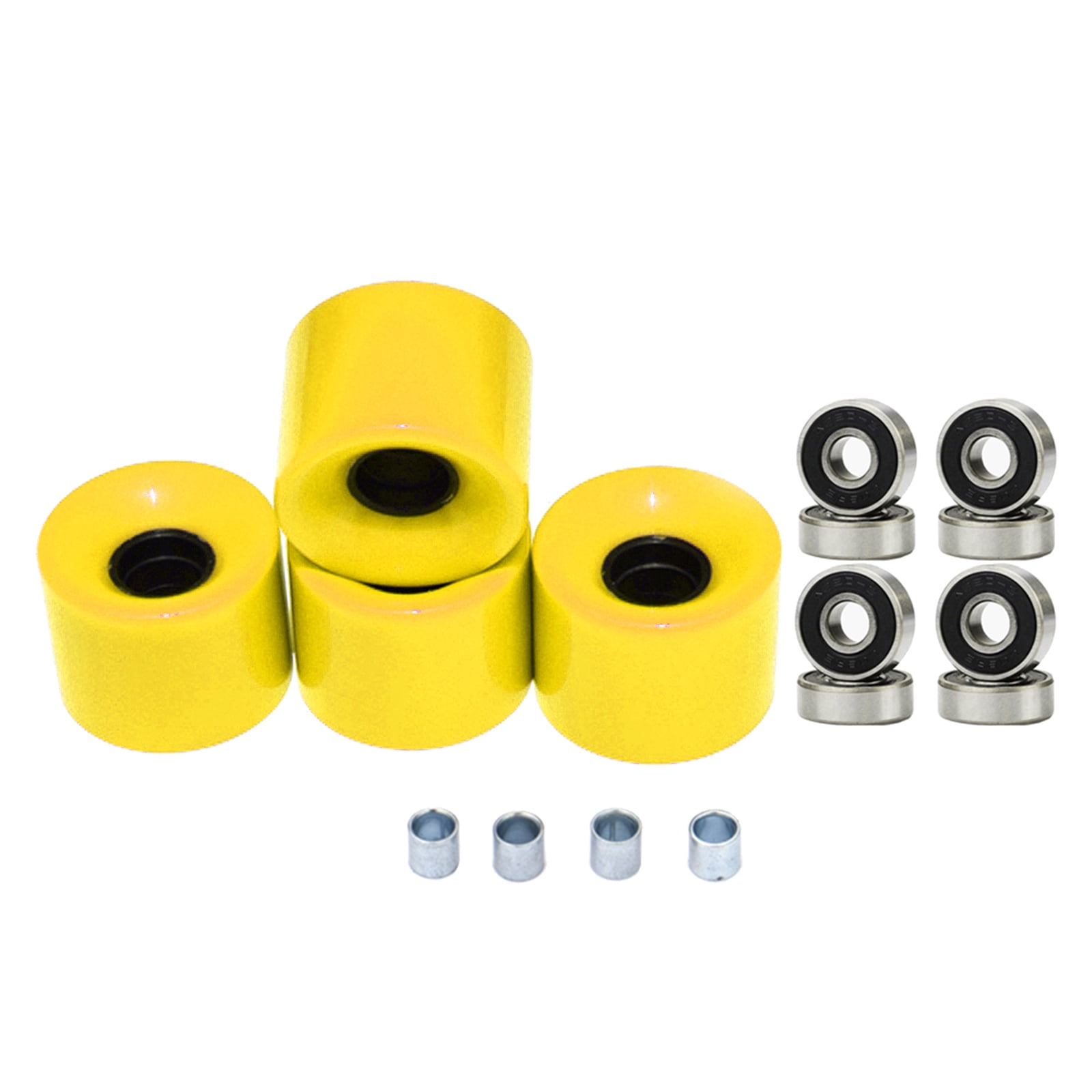 Pack of 4 Professional Grade Skateboard Wheels 60mm with 8pcs Bearings 