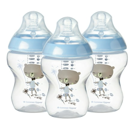 Tommee Tippee Closer to Nature Baby Bottles – 9 ounces, Blue, 3