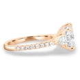thumbnail image 3 of 3.00 Ct Elongated Cushion Cut Lab-Grown Diamond Trilogy Engagement Ring, 18K Rose Gold, 3 of 7