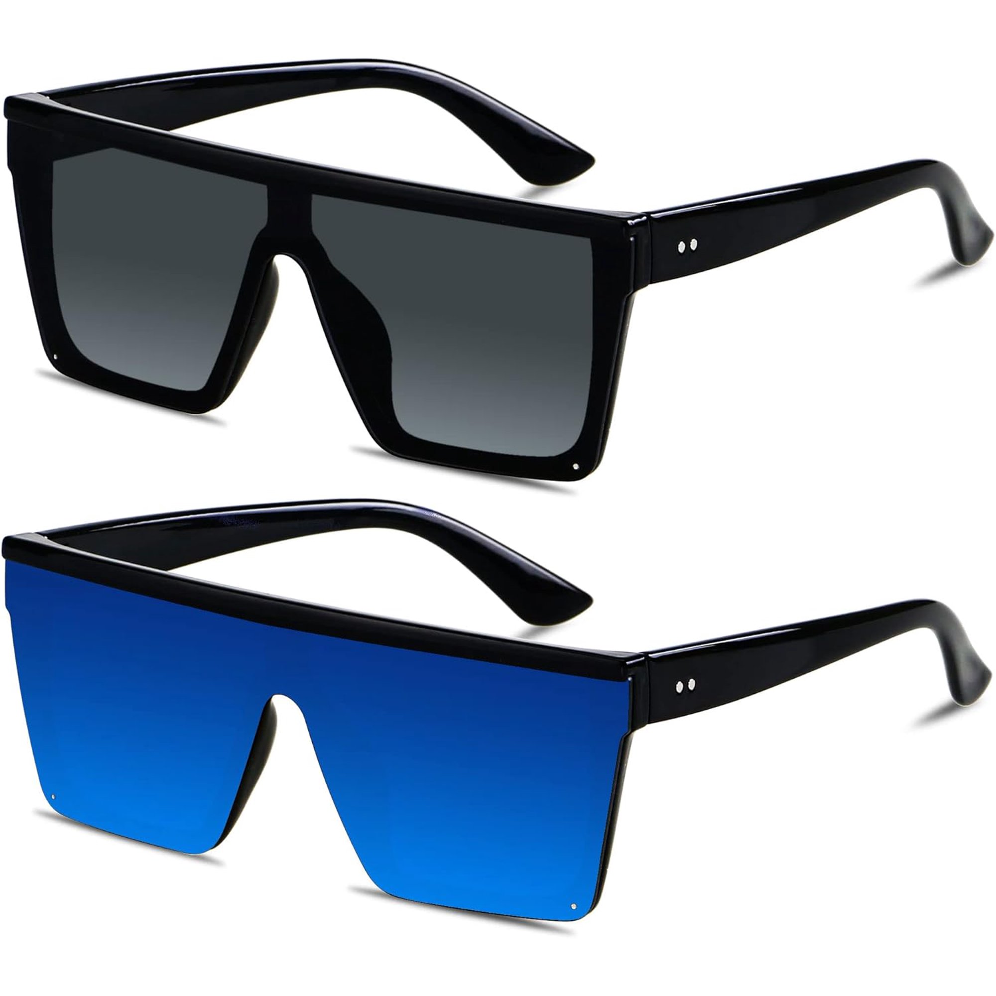 2 Pack Square Oversized Sunglasses for Women Men Big Flat Top Fashion image000001_b2400a6c-c838-42a0  main image 4