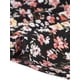 thumbnail image 5 of Falda Midi Fluida Con Cintura Elástica Y Volantes Con Estampado Floral Para Mujer Negro Floral XS, 5 of 5