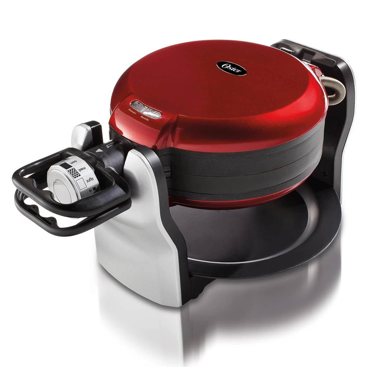 Oster Double Flip Red Waffle Maker