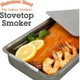 thumbnail image 4 of Camerons Indoor Outdoor Stovetop Smoker - Stainless Steel Barbecue Smoker Box w/Oak Wood Chips & Recipes - Works On Any Stovetop or BBQ Grill for Smoking Meats - Grilling Gift, 4 of 6