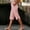 Red, variant on Women's Summer Striped Cotton Linen Shorts Elastic Waist Knee Length Casual Bermuda Shorts with Pockets Black XL(XL)