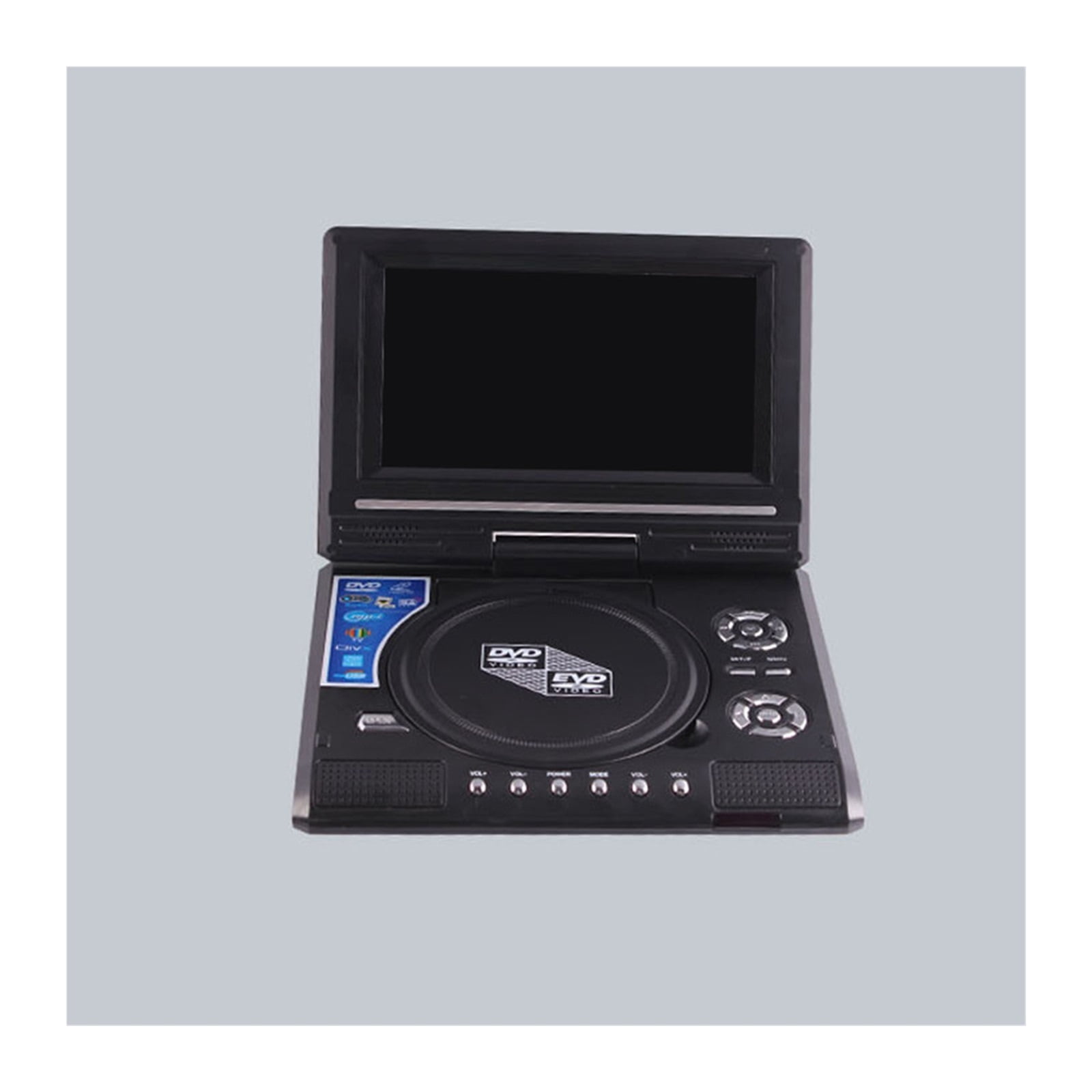 Mini DVD Player 7.8 inch Multimedia CD Disc 270 Degree Rotation Screen with Remote Control Travel - Silent & Shockproof Tech