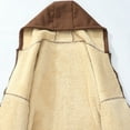 thumbnail image 3 of Zip Up Hoodie Men Warm Sherpa Fleece Lined Hooded Sweatshirt Jackets (Coffee XXL), 3 of 4