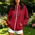 thumbnail image 5 of Yutgune Womens Zip Up Hoodie Y2K Oversized Zip Up Hoodie Women Long Sleeve Pocket Casual Sweatshirt, 5 of 7