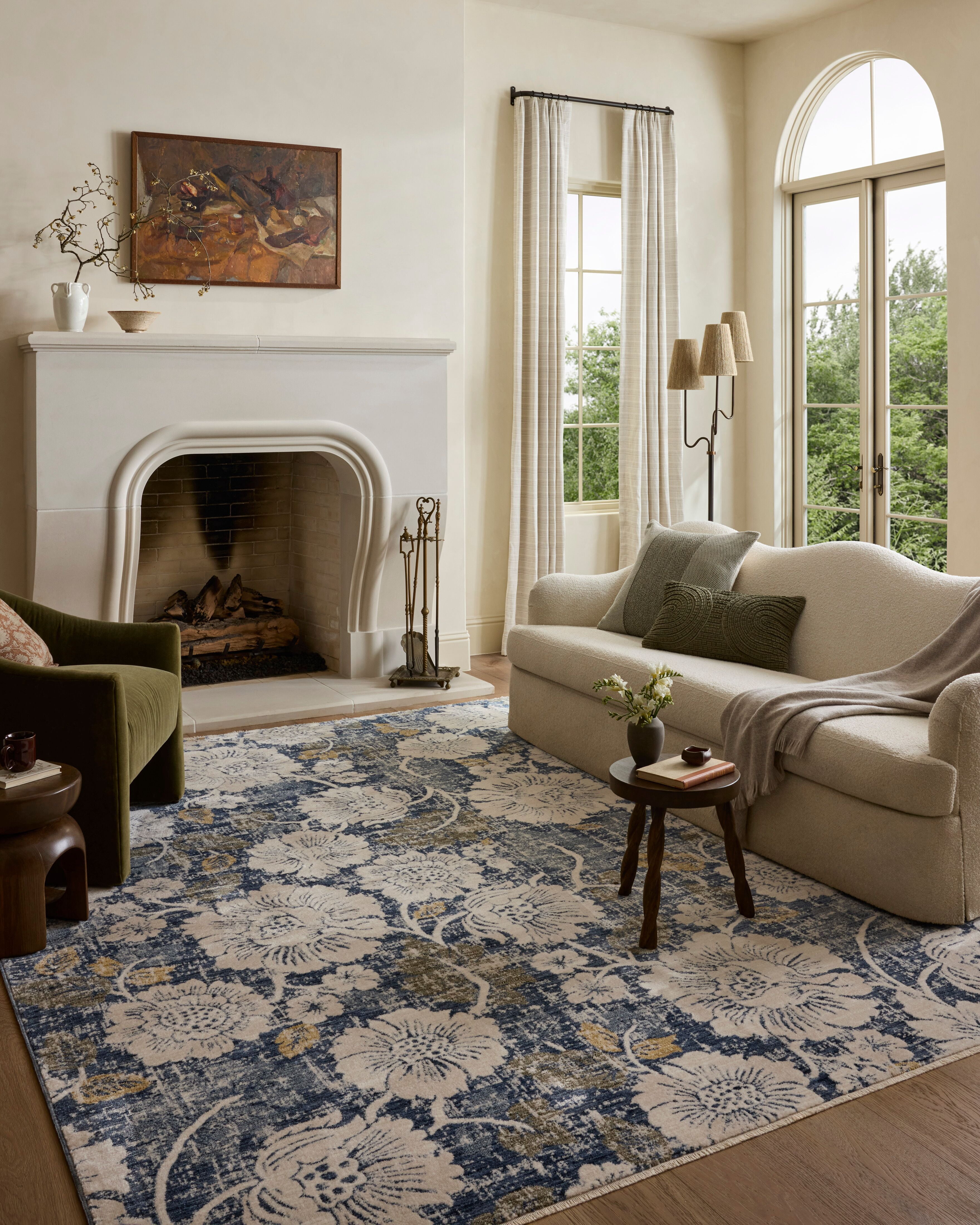 Loloi Eileen Denim / Natural 2'-0" x 3'-0" Accent Rug