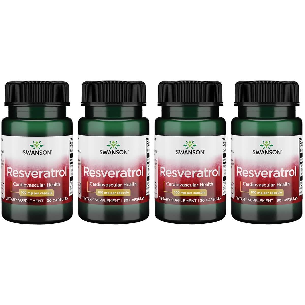 Swanson Resveratrol 100 mg 30 Caps 4 Pack