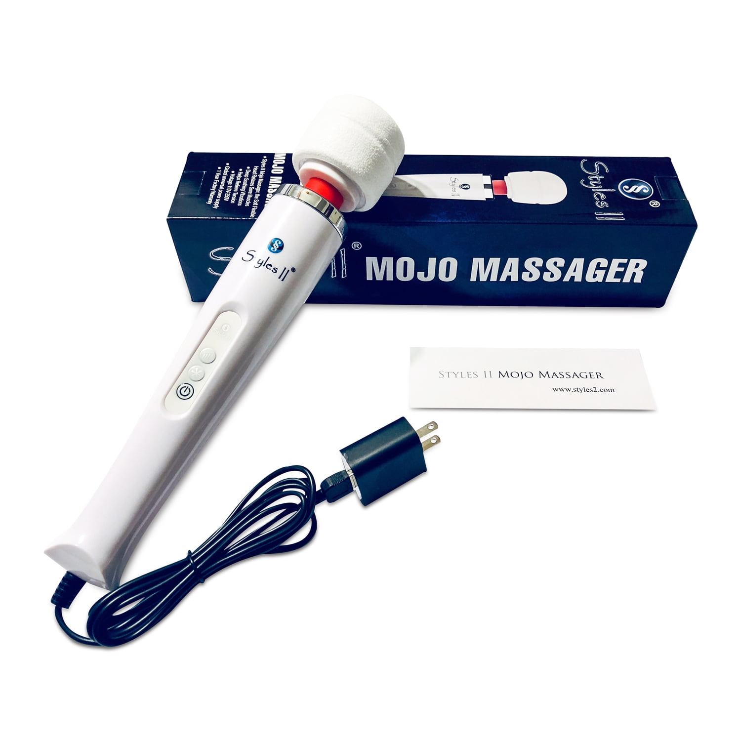 Styles II Hand-Held Full Body Massager - Great At-Home for Neck Pain, Back, Shoulder, Waist, Feet - Suitable for All