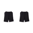thumbnail image 4 of Qarigey Pantalones cortos de verano para hombre, pantalones cortos informales para dormitorio, pantalones de dormir elásticos ajustables SG 2piezas, 4 of 6