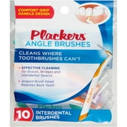 Plackers Angle Brushes Interdental Brushes, 10 count