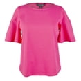 thumbnail image 4 of Women's Petite Cutout Jersey Top Pnk PS, 4 of 4