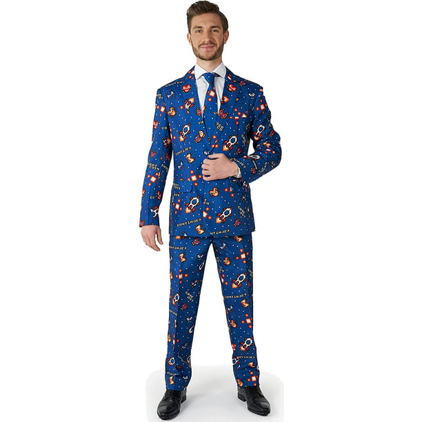 SUITMEISTER Retro Gamer Navy Suit Slim Fit Includes Matching Blazer ...