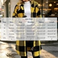 thumbnail image 2 of ibuvkizy Womens Buffalo Plaid Fuzzy Long Fleece Coat,Lapel Collar Button Up Teddy Sherpa Warm Oversized Winter Hooded Outer Jacket with Pockets,S, 2 of 6