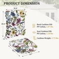 thumbnail image 7 of FUNDAZE Outdoor Chair Cushion, 47"L x 19.9"W 1 Piece Cushion W/ Ties for Indoor Outdoor Rocker Chairs, Flower, 7 of 7
