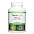 thumbnail image 1 of Suplemento Natural Factors Bromelina 500 mg 180 cápsulas, 1 of 9