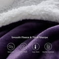 thumbnail image 6 of Sherpa Fleece Throw Blanket Purple - Thick and Warm, Soft Fuzzy Throw Blanket,50x60 Inches, 6 of 9