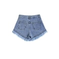 thumbnail image 5 of Women's Jeans Shorts Vintage Casual Elegant High Waist Spring Female Y2K E-girl Baggy A Line Wide Leg Short Pant Plus Size-Blue-XXL, 5 of 7