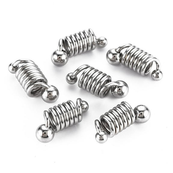 10pcs Non-Tarnish 201 Stainless Steel European Beads Large Hole Beads Column Stainless Steel color 21x9x8mm Hole: 5mm