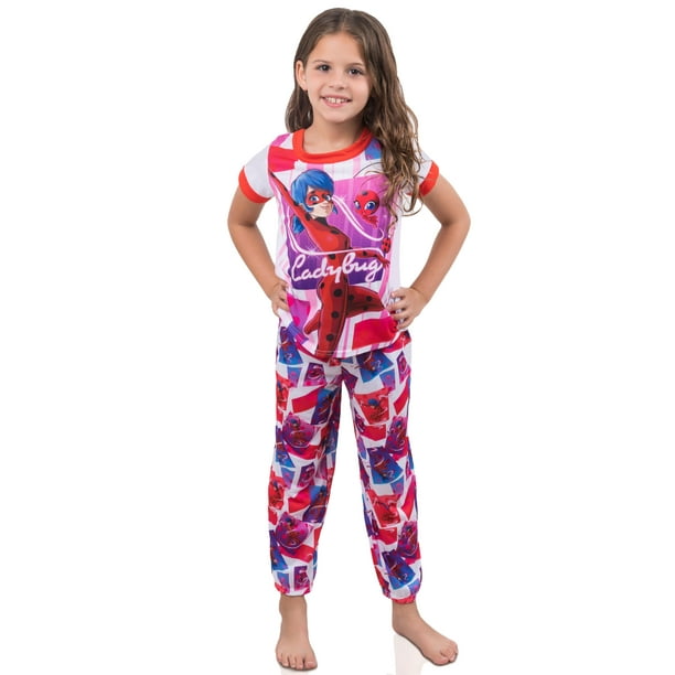 Miraculous Ladybug Striped Short Sleeve Pajama Set, Size 6