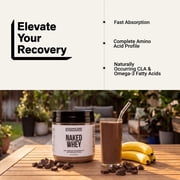 Naked Whey 1LB - All Natural Grass Fed Whey Protein Powder, Organic Chocolate, and Coconut Sugar - No GMO, No Soy, and Gluten Free, Aid Growth and Recovery - 12 Servings