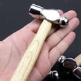thumbnail image 2 of 5X Wooden Handle Round Hammer Home Installation Small Hammer Walnut Hammer 0.25P Woodworking Hammer, 2 of 4